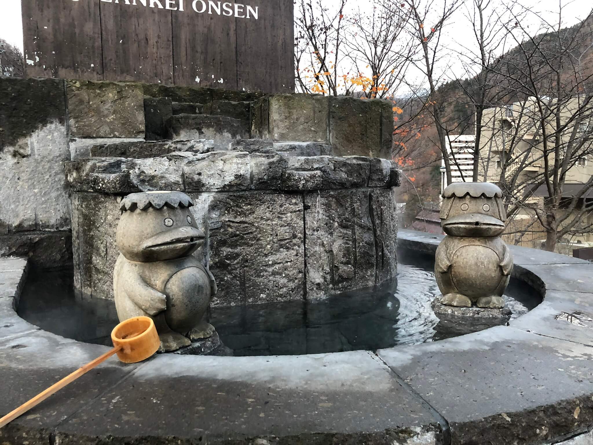 かっぱ家族の願掛け手湯