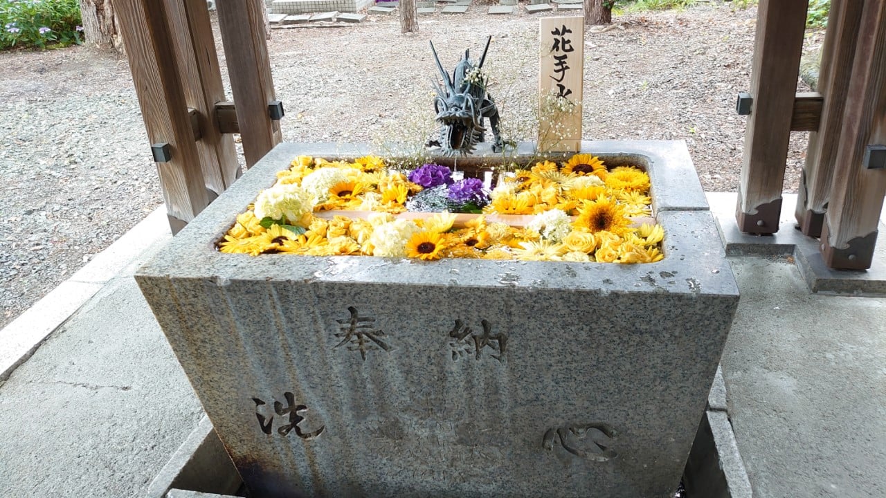 札幌諏訪神社の花手水