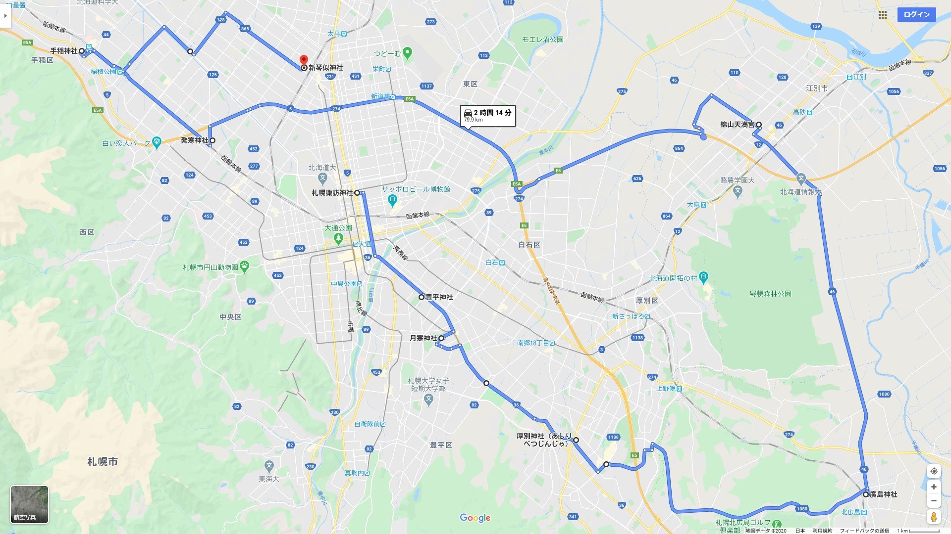 花手水巡りのルート