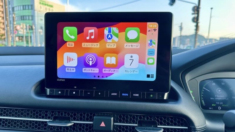Apple CarPlayでアプリを表示した画像