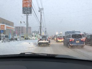 北海道の凍結路面